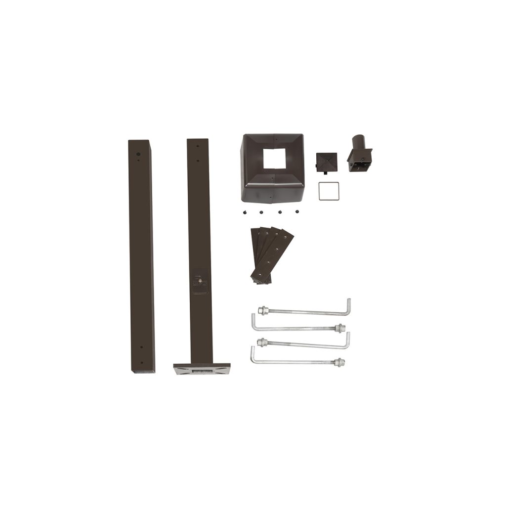 8 Foot EZ Sectional Steel Light Pole, 4 Inch Wide, 11 Gauge