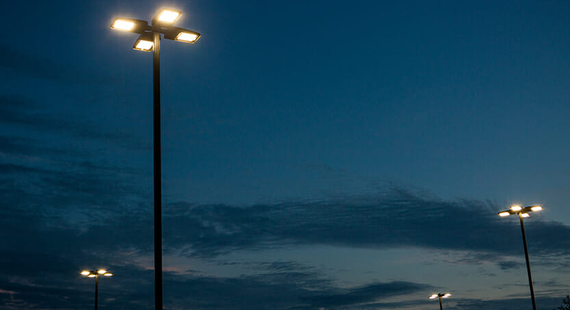 Energy Light project example in hospital parking lot