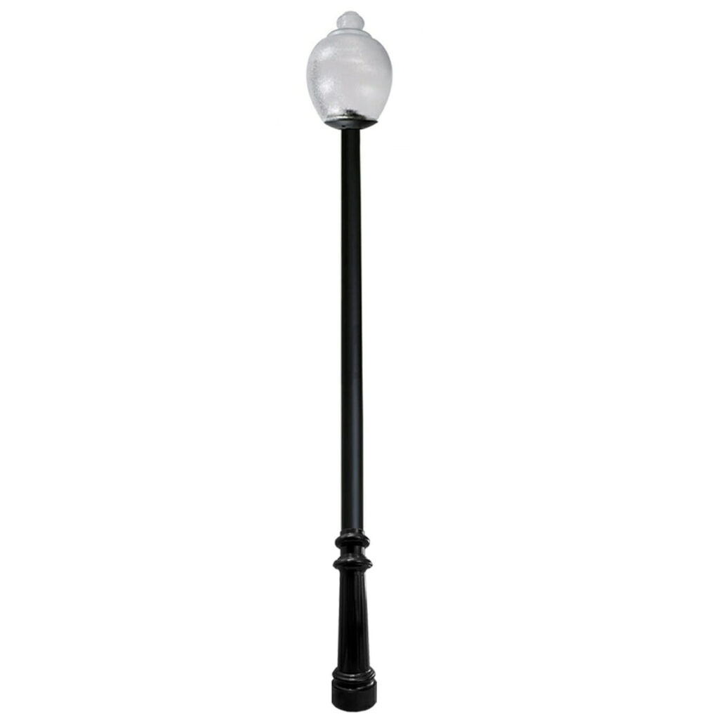 Windsor LED Light Pole Kit with Economy Acorn Fixture 3 Inch Diameter Light Pole – Direct Burial