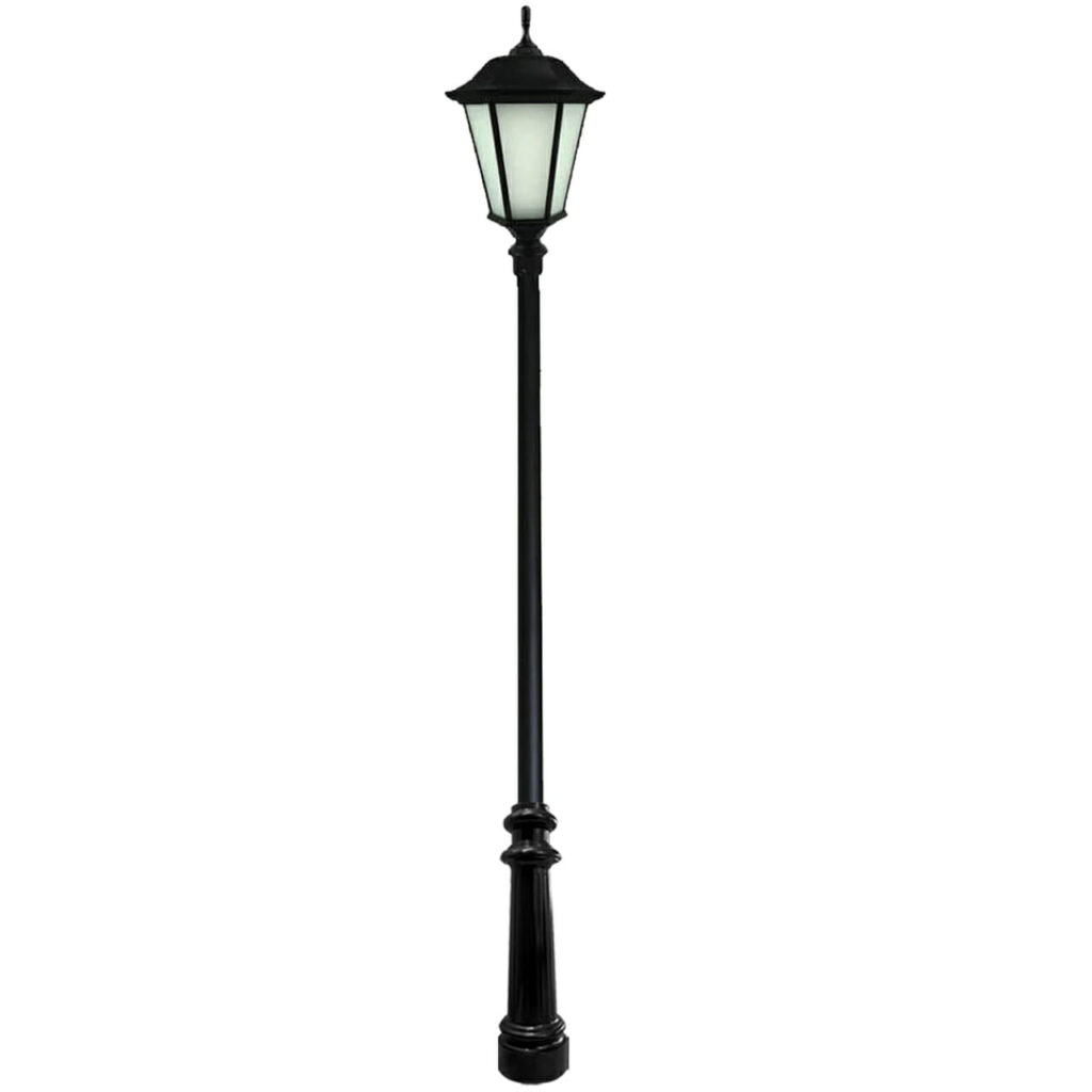 Windsor LED Light Pole Kit with Lantern Fixture 3 Inch Diameter Light Pole – Direct Burial