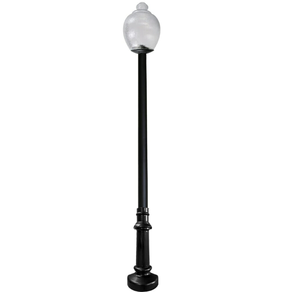 Worthington LED Light Pole Kit with Economy Acorn Fixture 4 Inch Diameter Light Pole – Anchor Based