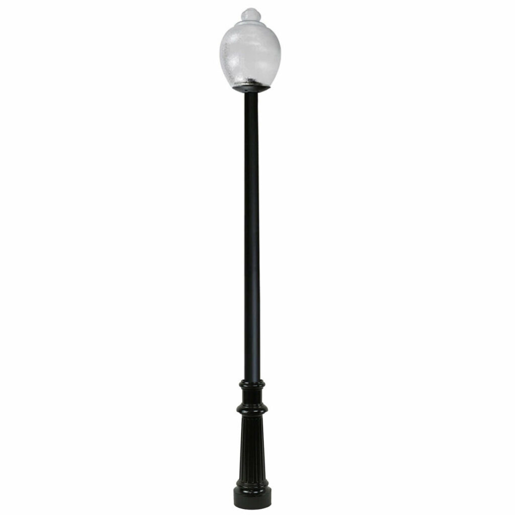 Wexford LED Light Pole Kit with Economy Acorn Fixture 3 Inch Diameter Light Pole – Direct Burial