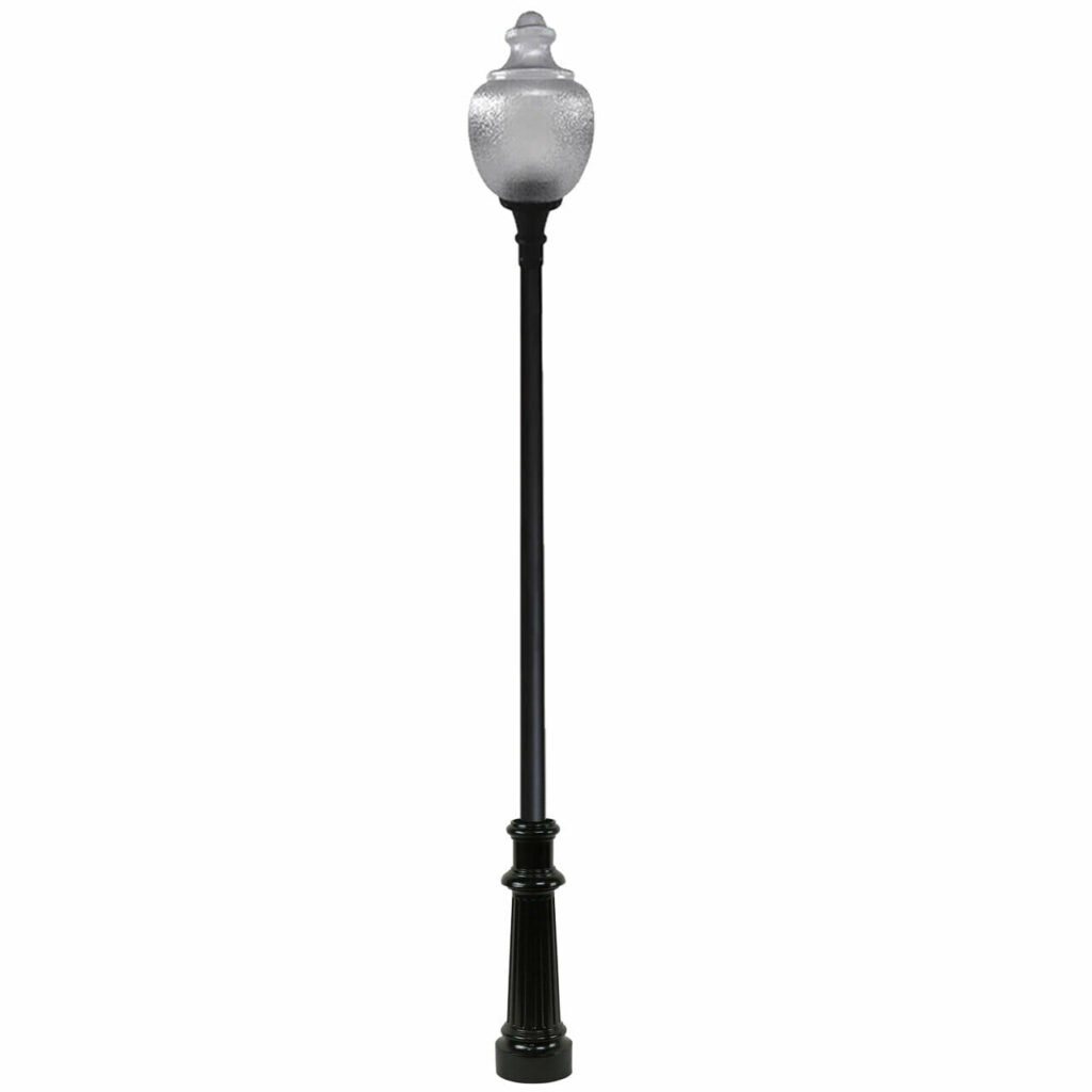 Wexford LED Light Pole Kit with Standard Acorn Fixture 3 Inch Diameter Light Pole – Direct Burial