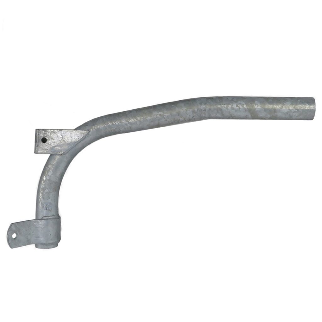 2.6 Foot Cantilever Style Wood Pole Bracket, 2 Inch Diameter Steel Tube