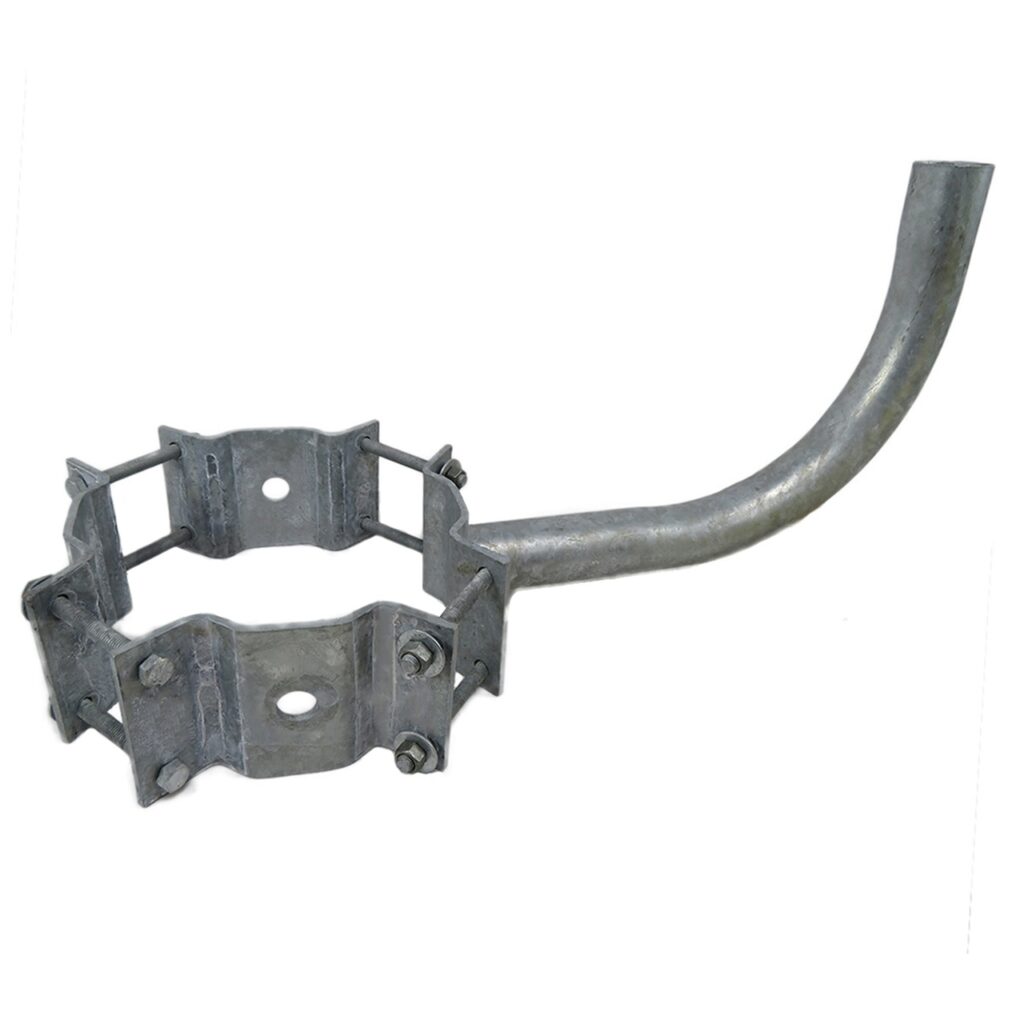 1 Arm Wrap Around Bracket for Wood Poles with 7-10 Inch Diameter