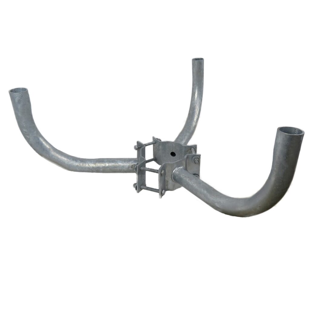 3 Arm Wrap Around Bracket for Wood Poles with 10-13 inch Diameter, with Arms at 120 Degrees