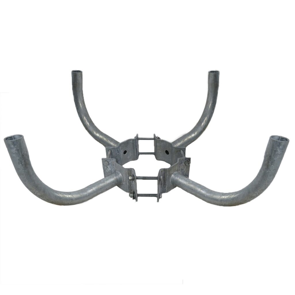 4 Arm Wrap Around Bracket for Wood Poles with 7-10 inch Diameter